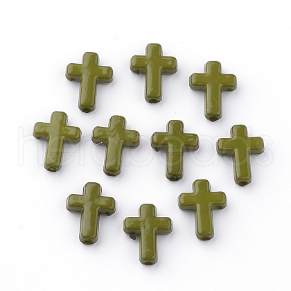 Opaque Acrylic Beads SACR-436-C28-1
