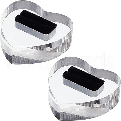Acrylic with Flannelette Ring Displays RDIS-WH0006-03-1