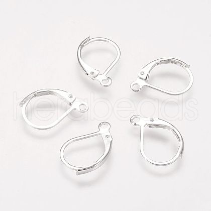 Brass Leverback Earring Findings KK-H670-S-NF-1