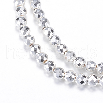 Electroplate Non-magnetic Synthetic Hematite Bead Strands G-Q465-23S-1