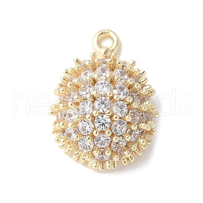 Hedgehog Brass Pendants KK-V005-03G-1