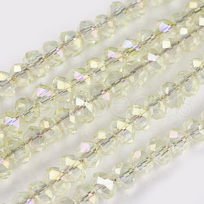 Electroplate Glass Beads Strands EGLA-J025-F24-1