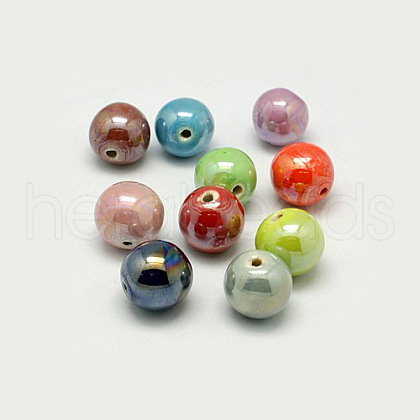 Handmade Porcelain Beads X-PORC-D001-18mm-M-1