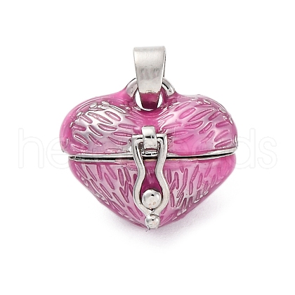 Brass Enamel Locket Pendants KK-F894-14P-1