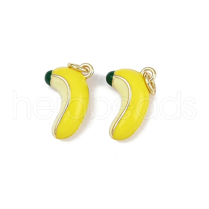 Brass Enamel Pendants KK-H072-18G-11-1