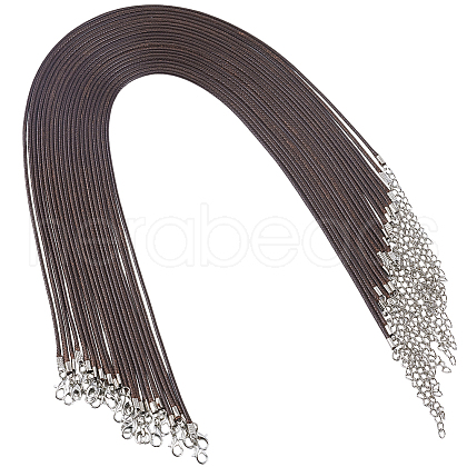 SOFPLATE 50Pcs Waxed Imitation Leather Cord Necklace Makings MAK-SP0001-04B-1