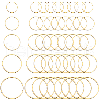 SOFPLATE 100pcs 5 Styles Brass Linking Rings KK-SP0002-19-1