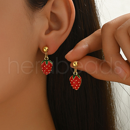 Stylish Brass Dangle Stud Earrings PA9879-5-1