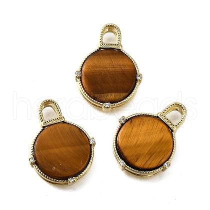 Brass Micro Pave Cubic Zirconia Pendants KK-S523-16G-A-1