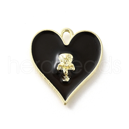 Alloy Black Enamel Gothic Style Pendants PALLOY-R157-06G-08B-1