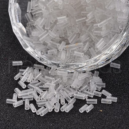 Glass Bugle Beads SEED-R011-01-1