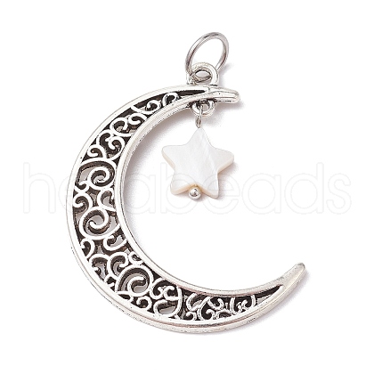 3Pcs Tibetan Style Alloy Moon Pendants PALLOY-JF02290-02A-1