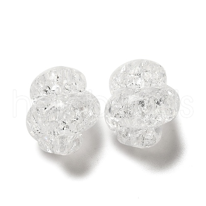 Transparent Crackle Acrylic Beads OACR-L013-013-1