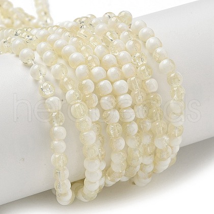Crackle Glass Beads Strands GLAA-U001-4mm-11-1