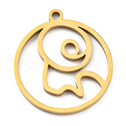 304 Stainless Steel Pendants STAS-Z043-01J-1