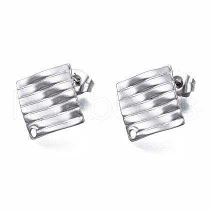 304 Stainless Steel Stud Earring Findings STAS-S080-059P-NR-1