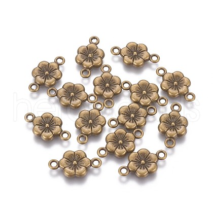 Tibetan Style Alloy Flower Links Connectors MLF5093Y-NF-1