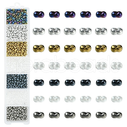 35G 7 Colors Opaque Glass Seed Beads SEED-YW0002-52-1