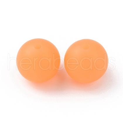 Luminous Round Food Grade Silicone Beads SIL-TAC0007-04F-1