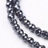 Non-magnetic Synthetic Hematite Beads Strands G-S086-3mm-3