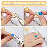 DICOSMETIC 1Pc Adjustable 925 Silver Ring Adjustable Ring Findings FIND-DC0006-64G-4