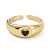 Real 18K Gold Plated Heart Open Cuff Rings KK-C224-09G-2