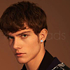 FIBLOOM 6Pcs 2 Colors Blank Hexagon Stainless Steel Ear False Plugs EJEW-FI0003-31-7
