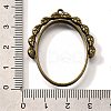 Rotatable Alloy Swivel Open Back Bezel Pendants PALLOY-I223-18AB-3