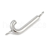304 Stainless Steel Letter Connector Charms STAS-M108-01P-10-2
