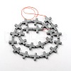 Electroplate Gorgeous Cross Non-magnetic Synthetic Hematite Beads Strands G-L268-11-2