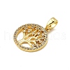 Brass Micro Pave Cubic Zirconia Pendants KK-R227-02G-2