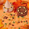 SOFPLATE 800Pcs 5 Colors Thanksgiving Day Opaque Plastic Beads KY-SP0001-07-4