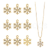 DICOSMETIC 40Pcs Christmas UV Plating Alloy Crystal Rhinestone Pendants ALRI-DC0001-08-1