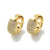 Brass Micro Pave Cubic Zirconia Hoop Earrings EJEW-D311-078G-4