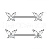 304 Stainless Steel Pave Cubic Zirconia Nipple Rings WGDEAF5-06-1