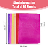 SUPERFINDINGS 60Pcs 6 Colors A4 Hot Foil Stamping Paper DIY-FH0006-18-2