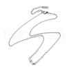 304 Stainless Steel Cable Chain Necklaces NJEW-A045-09P-4