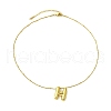 Ion Plating(IP) Initial Letter 304 Stainless Steel Pendant Necklaces NJEW-R265-05G-H-2