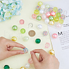 DICOSMETIC 46Pcs 25 Colors Acrylic with ABS Plastic Imitation Pearl with Resin  Round Beads OACR-DC0001-25-3