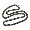 201 Stainless Steel Curb Chain Necklaces NJEW-Q336-10A-EB-1
