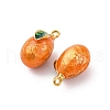 304 Stainless Steel Enamel Pendants STAS-B085-40G-03-2