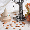 SUNNYCLUE 150Pcs 5 Styles Imitation Wood Acrylic Beads SACR-SC0001-38B-4