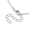 Stainless Steel and Glass Pendants Necklaces NJEW-JN04701-8