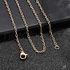304 Stainless Steel Cable Chain Necklace Making X-STAS-P045-01RG-A-4