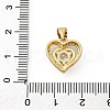 Brass Micro Pave Cubic Zirconia Pendants KK-P308-08G-3