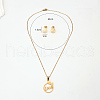 Ring with Word Love & Heart Stainless Steel Stud Earrings & Pendant Necklaces Sets for Women ST0185-3