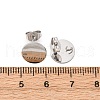 304 Stainless Steel Stud Earring Findings STAS-D371-02P-04-3
