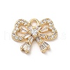 Brass Micro Pave Cubic Zirconia Pendants KK-P301-03B-G-1
