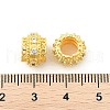 Brass Micro Pave Cubic Zirconia European Beads KK-P297-01G-3