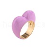 3D Heart Zinc Alloy Enamel Finger Rings FS-WG26371-01-3